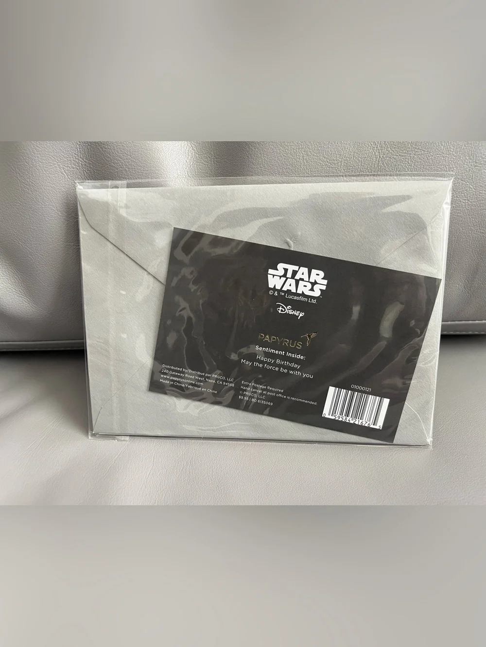 NEW Star Wars Purple Sparkle Galaxy Birthday Card
